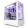 CASE NZXT ATX Mid-Tower H5 ELITE w/2x Tempered glass+Top MESH,1xF120Q,2xF140 RGB w/RGB controller, Matte White CC-H51EW-01