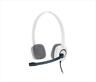 HEADPHONES LOGITECH H150 WHITE w/microphone 981-000350, 2x3.5mm