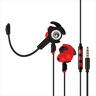 EARPHONES Gaming MARVO GP001 w/dual microphones (one detachable), 1x3.5mm / 2x3.5mm, Black/red