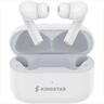 EARPHONES WIRELESS KINGSTAR TWS-K025, Bluetooth w/microphone, White