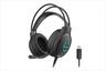 HEADPHONES A4TECH Fstyler FH300U USB-A, LED Backlit, microphone, volume control, Black