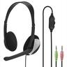 HEADPHONES HAMA HS-P100, w/microphone, 2x3,5mm, Black