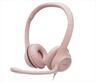 HEADPHONES LOGITECH H390 USB Rose w/Microphone 981-001281