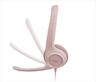 HEADPHONES LOGITECH H390 USB Rose w/Microphone 981-001281