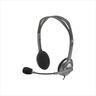 HEADPHONES LOGITECH H110 silver w/microphone 981-000271, 2x3.5mm
