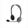 HEADPHONES LOGITECH H110 silver w/microphone 981-000271, 2x3.5mm
