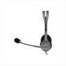 HEADPHONES LOGITECH H110 silver w/microphone 981-000271, 2x3.5mm