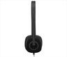 HEADPHONES LOGITECH H151 BLACK w/microphone 981-000589, 1x3.5mm