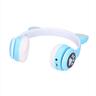 HEADPHONES WIRELESS EXTRALINK KIDS CAT-EAR, BLUE, FOLDABLE, RGB BT 5.0
