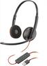 HEADPHONES POLY Blackwire C3220 w/microphone, 209745-201,USB