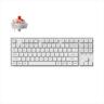 KEYBOARD MECHANICAL KEYCHRON K8 PRO QMK/VIA HS RGB LED TKL Keychron K Pro Red switch Multi-Device (Wired+Bluetooth), White, K8P-P1