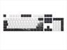 KEYBOARD MECHANICAL KEYCAPS DARK PROJECT INK ,(ANSI & ISO LAYUOT 177PCS), White/Black, KS-1050