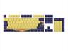 KEYBOARD MECHANICAL KEYCAPS DARK PROJECT SUNSET PBT ,(ANSI & ISO LAYUOT 177PCS), Yellow/|Blue, KS-1030