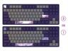 KEYBOARD MECHANICAL DARK PROJECT 87 VIOLET HORIZONS TKL RGB linear G3ms Sapphire switch ANSI layout
