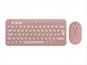 COMBO KEYBOARD AND MOUSE WIRELESS LOGITECH PEBBLE 2 COMBO Rose w/Bluetooth, Logitech Bolt, 920-012241