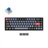 KEYBOARD MECHANICAL KEYCHRON K6 PRO QMK/VIA ALUMINIUM HS RGB LED 65% Keychron K PRO Blue switch Multi-Device (Wired+Bluetooth), Black, K6P-J2