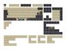 KEYBOARD MECHANICAL KEYCAPS DARK PROJECT ARCADE PBT ,(ANSI & ISO LAYUOT 177PCS), White/Black, KS-1080