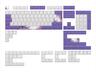 KEYBOARD MECHANICAL KEYCAPS DARK PROJECT HORIZONS PBT ,(ANSI & ISO LAYUOT 177PCS), White/Violet