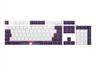 KEYBOARD MECHANICAL KEYCAPS DARK PROJECT SUNRISE PBT ,(ANSI & ISO LAYUOT 177PCS), White/Purple, KS-1020