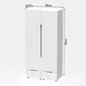 361-000017 Двокрилен гардеробер Afina бела сјајна боја 100x57x213см