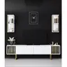618BLY1146 Тв Комода Ternate White Black