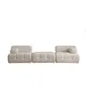 560ARE1907 Софа Doblo 3 Seater ( L1-Pouffe-1R) - Cream Bouclette