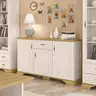 173-000027 Буфет Jaden златен даб-бела антик боја 137.5x39x88.5см