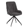 096-000053 Kadeira ротирачка столица ткаенина темно сива нијанса - црни метални ногарки 57.5x51x89cm
