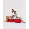 248FRN1312 Bean Bag Round Pouf - Red
