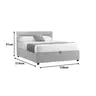 006-000057 Molito pakoworld velvet bed in black shade with storage space 120x200cm
