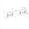 475OLV1159 Тв комода Yumedi - White, Silver