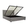 006-000045 Дупли кревет Roi pu со простор за складирање во сива мат 160x200cm