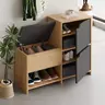 855DTE5167 Плакар за претсобје Haven Shoe Bench - Oak, Anthracite