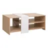 225-000067 Клуб маса Cozeto Coffee Table природна/бела 100x53x41.5см