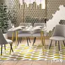 029-000086 Трпезариска маса Paris marble pattern-golden