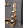225-000026 Полица за книги mini Tars сонома-црна 50x22x150cm