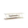 854KLN3086 Тв комода Canaz - Gold, Travertine