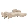 074-000042 Settee тросед на развлекување со складирање беж ткаенина