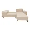 074-000042 Settee тросед на развлекување со складирање беж ткаенина