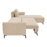 074-000042 Settee тросед на развлекување со складирање беж ткаенина