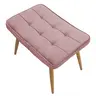 029-000156 Фотеља со табуретка Maddison velvet rotten pink-natural