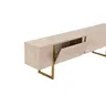241NRD1308 ТВ Комода Serenity - Travertine, Gold