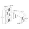 845HCT3847 Работно биро + Полица за книги  BRIZBEJN мона