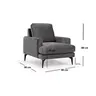 560ARE1704 Фотеља Papira Armchair - Anthracite