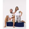 248FRN1313 Bean Bag Round Pouf - Dark Blue