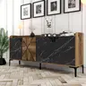845HCT5313 Комода Venedik - Walnut, Black Marble