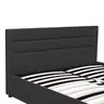 006-000060 Molito pakoworld velvet bed in black shade with storage space 150x200cm