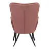 029-000215 Фотелја со табуретка Dorita темно розе 68.5x76x103cm