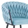 327-000023 Vivian armchair сина кадифе-ногарки црн метал 61x55x80cm