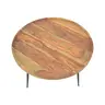 376-000010 Клуб маса Tavolo – масивно дрво Sheesham и метални ногарки 75x75x39см